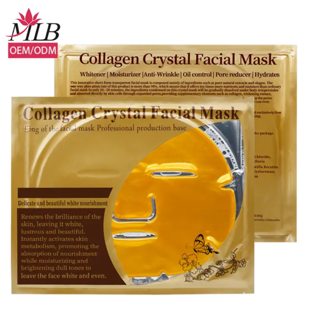 Mască Facială cu Colagen 24K Gold – Hidratare Intensă și Strălucire Naturală 1+1 Gratis